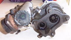 Turbine wheel and wastegate. Any smaller, you'd need a microscope.